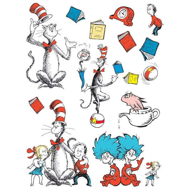 Eureka Cat in the Hat Large Characters Bulletin Board Set 847637 - main